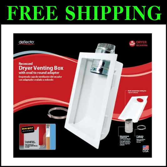 Compact 4" Wall-Mount Dryer Vent Box - Increases Efficiency & Safety