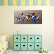 Load image into Gallery viewer, Decorative Zebra Painting - Lightweight Canvas Print for Living Room Beauty