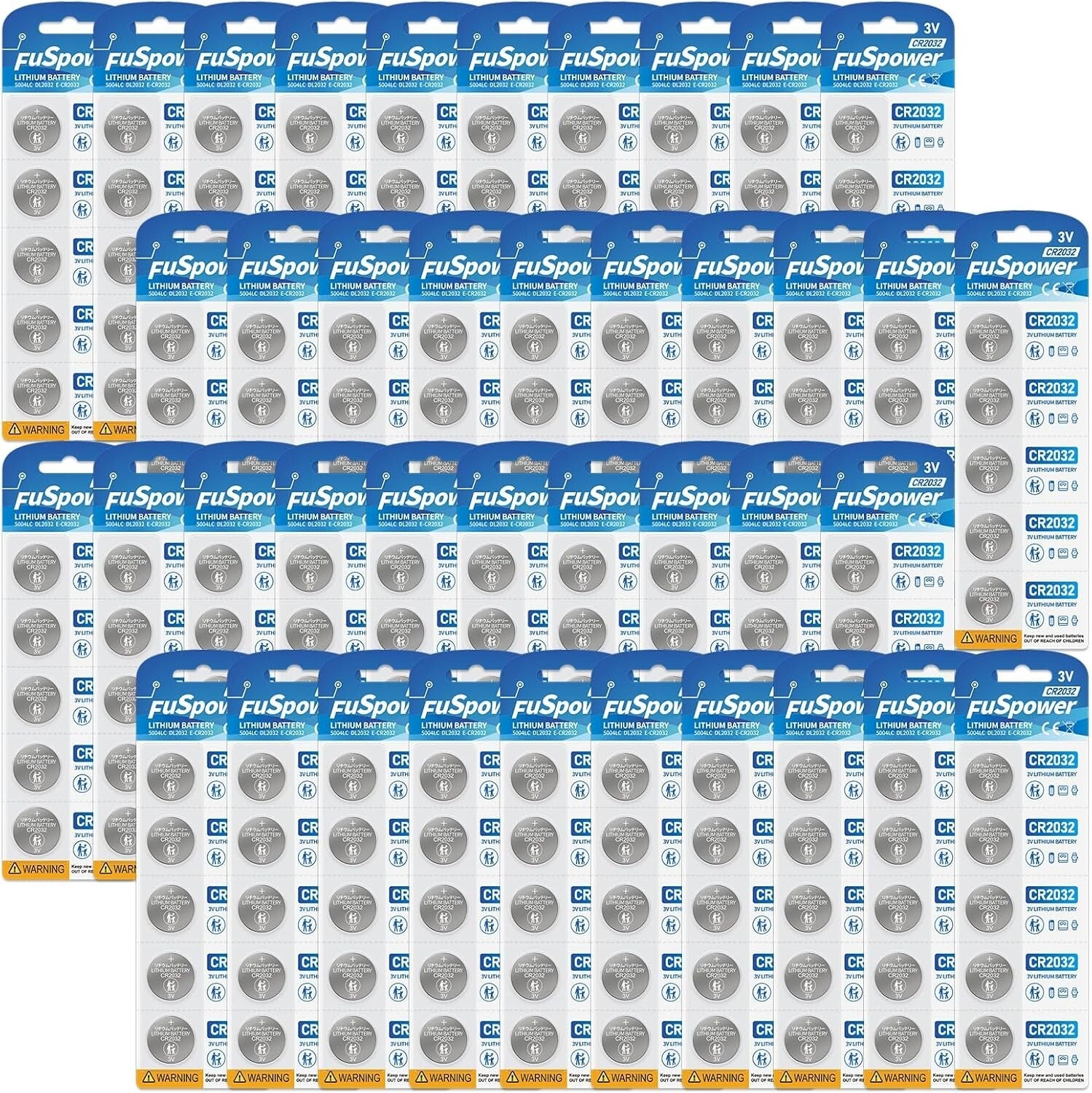 40-Pack CR2032 Lithium 3V Coin Batteries - Long-Lasting Power & Compatibility