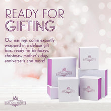 Load image into Gallery viewer, Versatile 2.5mm Cubic Zirconia and White Gold Studs - Gift-Ready Jewelry Box