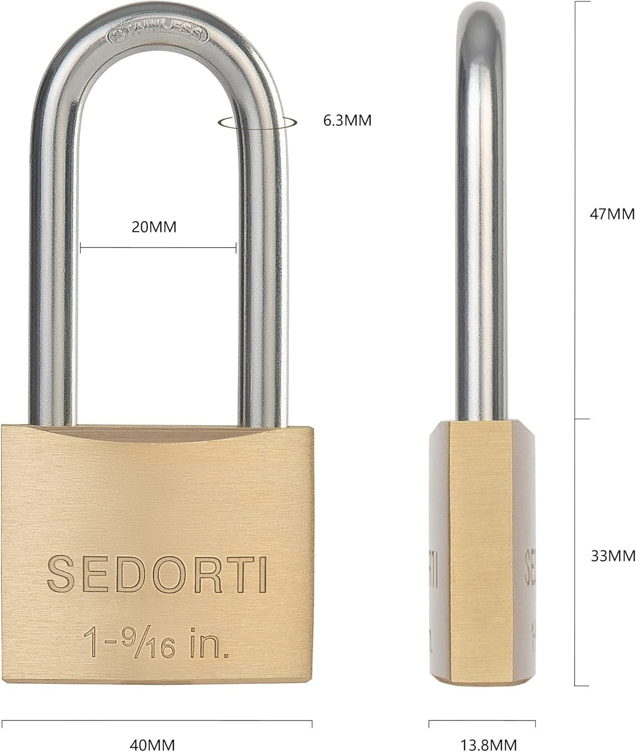 Weatherproof Stainless Steel Padlock Set - 24 Heavy-Duty Locks with Brass Keys