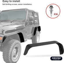 Load image into Gallery viewer, All-Weather Protection Fender Flares for 1997-2006 Jeep Wrangler – 4 PC Set