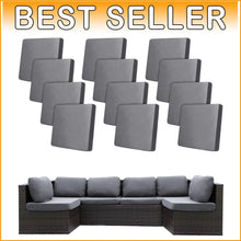 Load image into Gallery viewer, Classic Checkered Patio Cushion Covers (12pcs) - Machine Washable &amp; Reusable