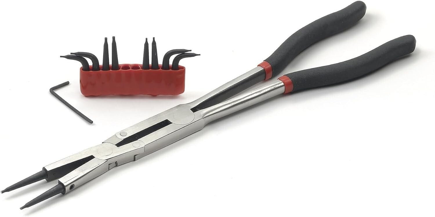 Alloy Steel Double-X External Snap Ring Pliers - Access Tight Areas Easily