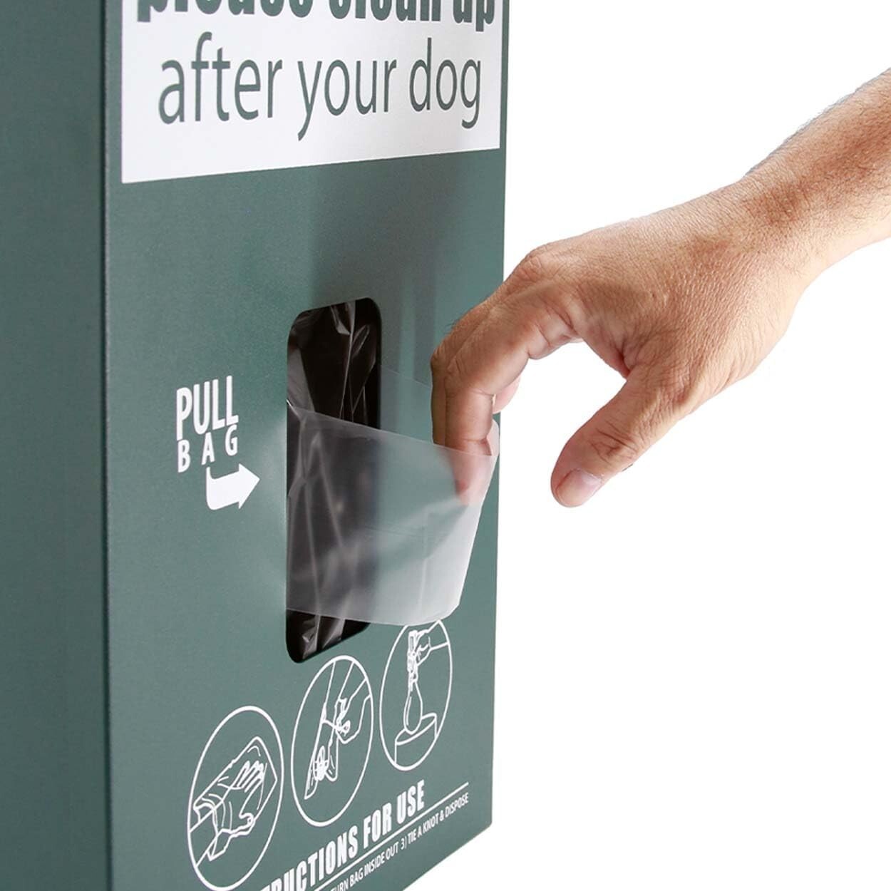 3200 Elite Opaque Black Dog Waste Bags with Pull-Strap for Easy Dispensing