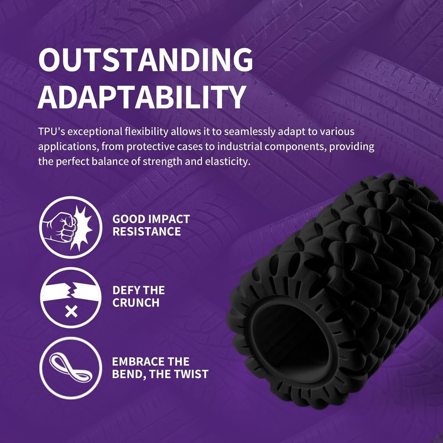 Premium 1kg TPU Filament, 95A Black, Ideal for Layer Adhesion & Durability