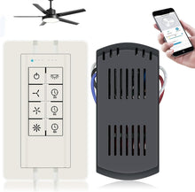 Load image into Gallery viewer, Smart WiFi Ceiling Fan Remote Control Kit - Universal Compatibility with Dimmer