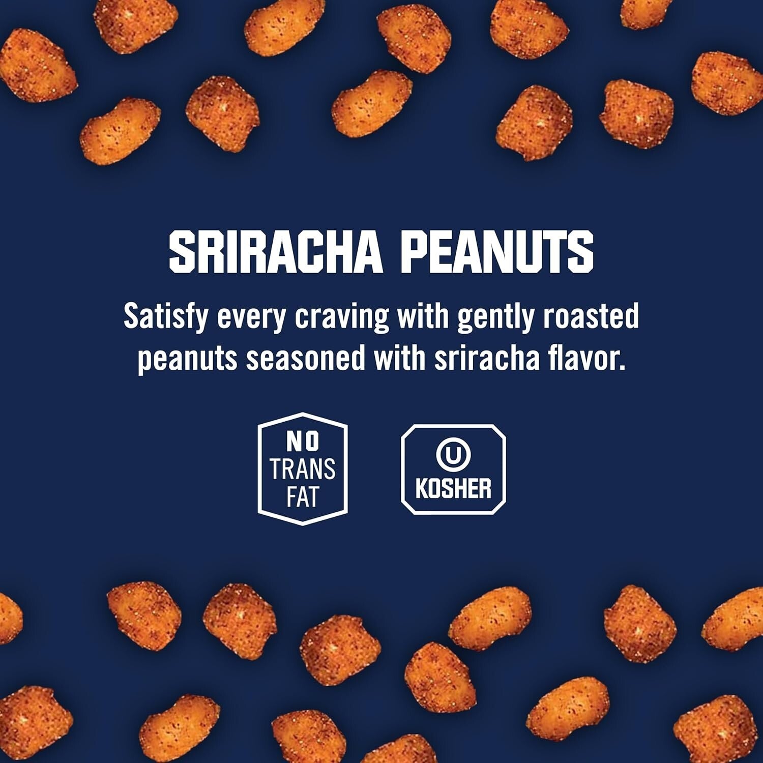 Bulk 36 Pack of Gluten-Free Spicy Hot Sriracha Peanuts - 2.5 oz Snack Packs