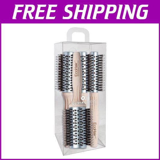 Eco-Friendly Bamboo Hairbrush with Boar Bristles for Ultimate Shine & Frizz C...