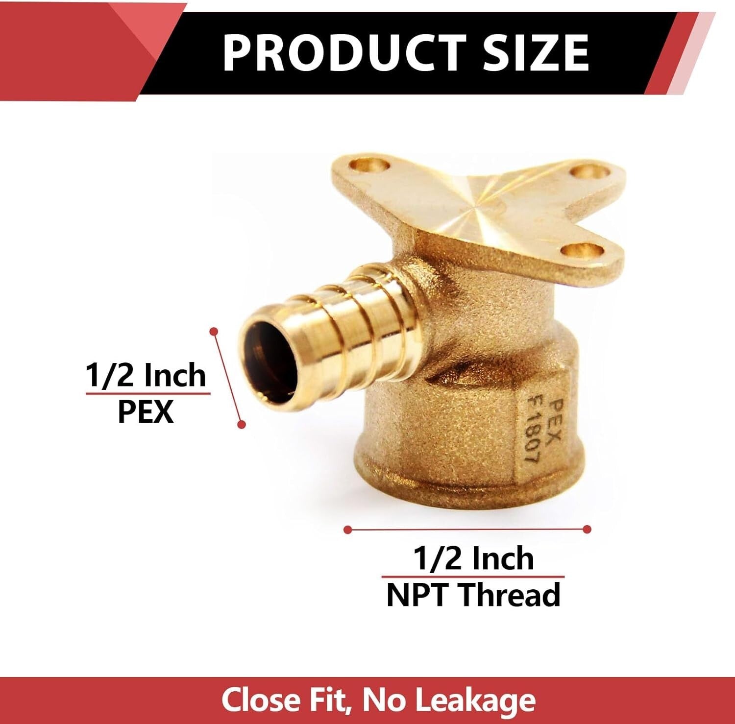 Seamless Transition 20-Pack PEX to NPT Brass Drop-ear Elbows for Plumbing