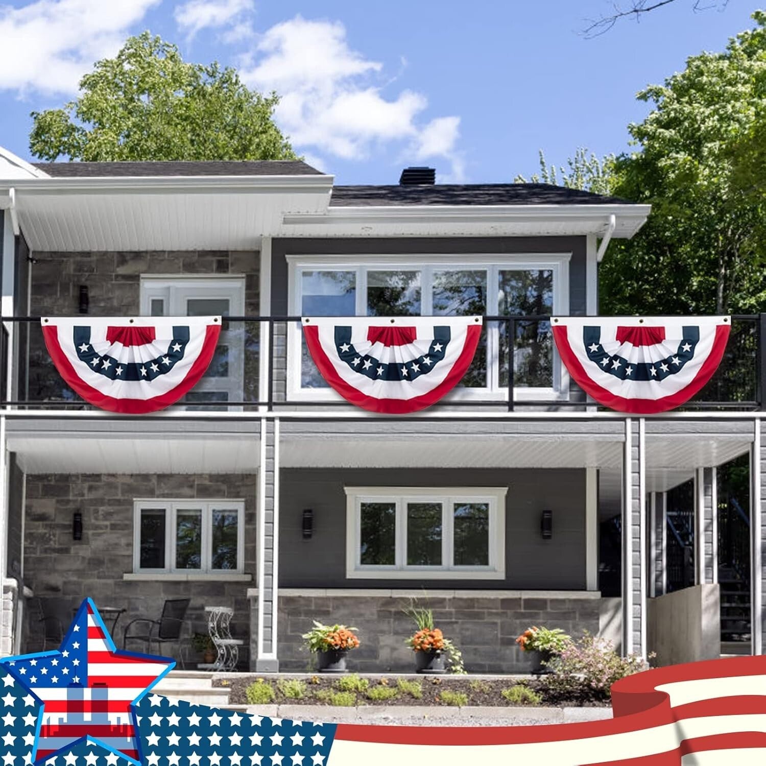 Fade-Resistant 2x4 Ft American Flag Banner - Perfect for Patriotic Holidays