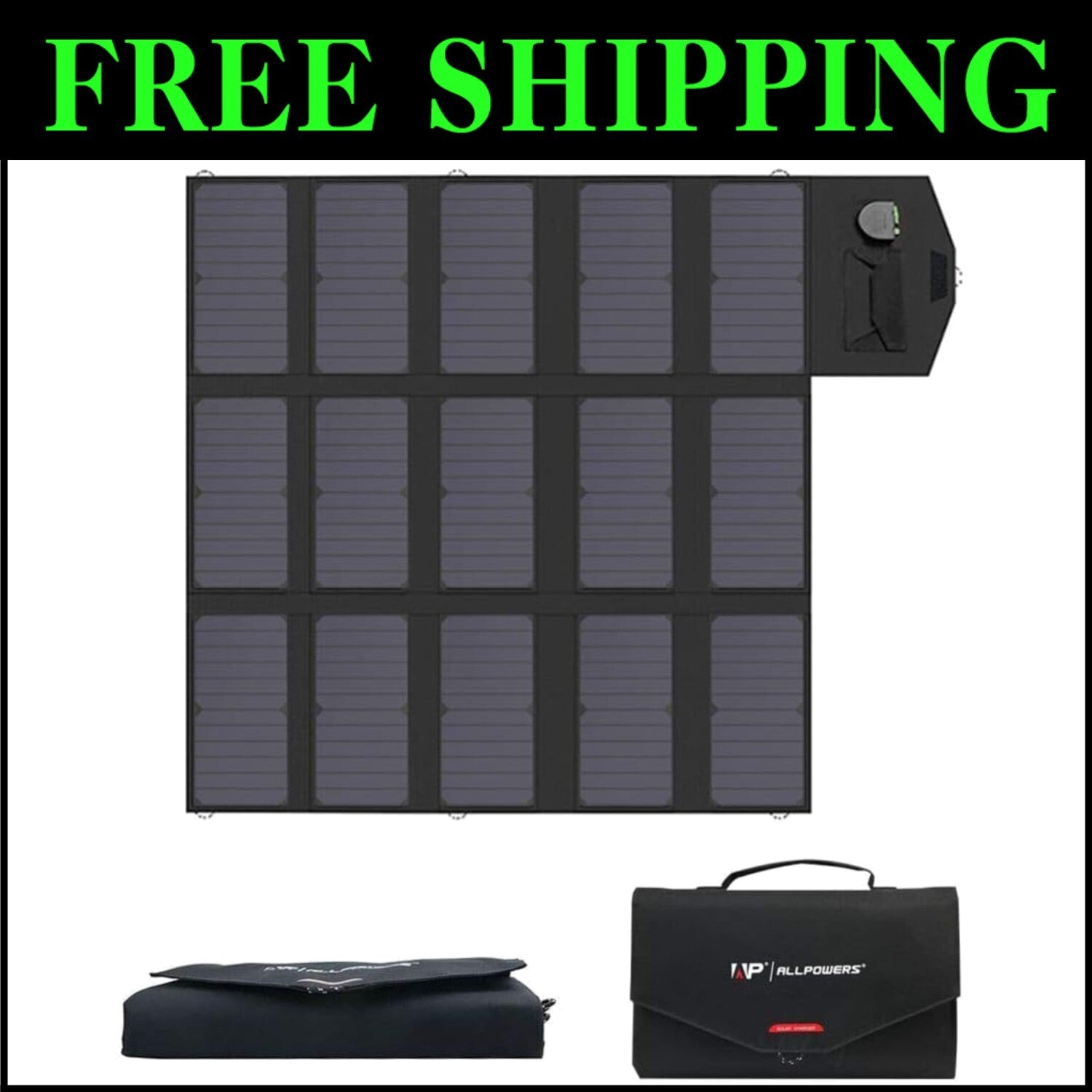 Efficient 100W Solar Panel - Lightweight Foldable Design for Camping and Travel
