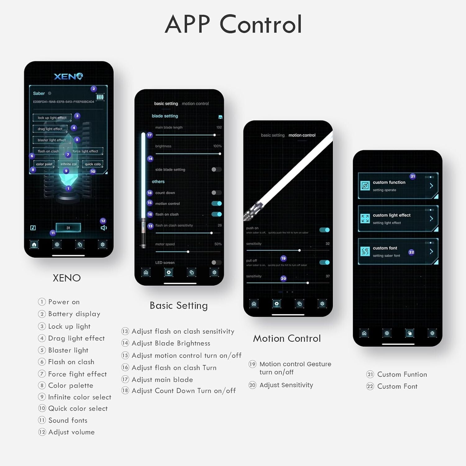 Adult Gift RGBX Light Saber with 12 Sound Fonts and Durable Design for Dueling