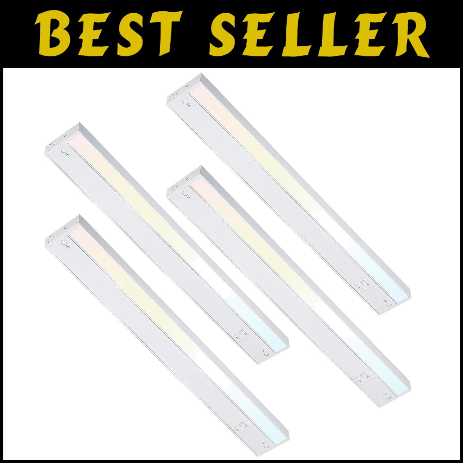 ETL Listed LED Under Cabinet Lighting - 22" 3CCT Dimmable Kitchen Lights, 4 Pack