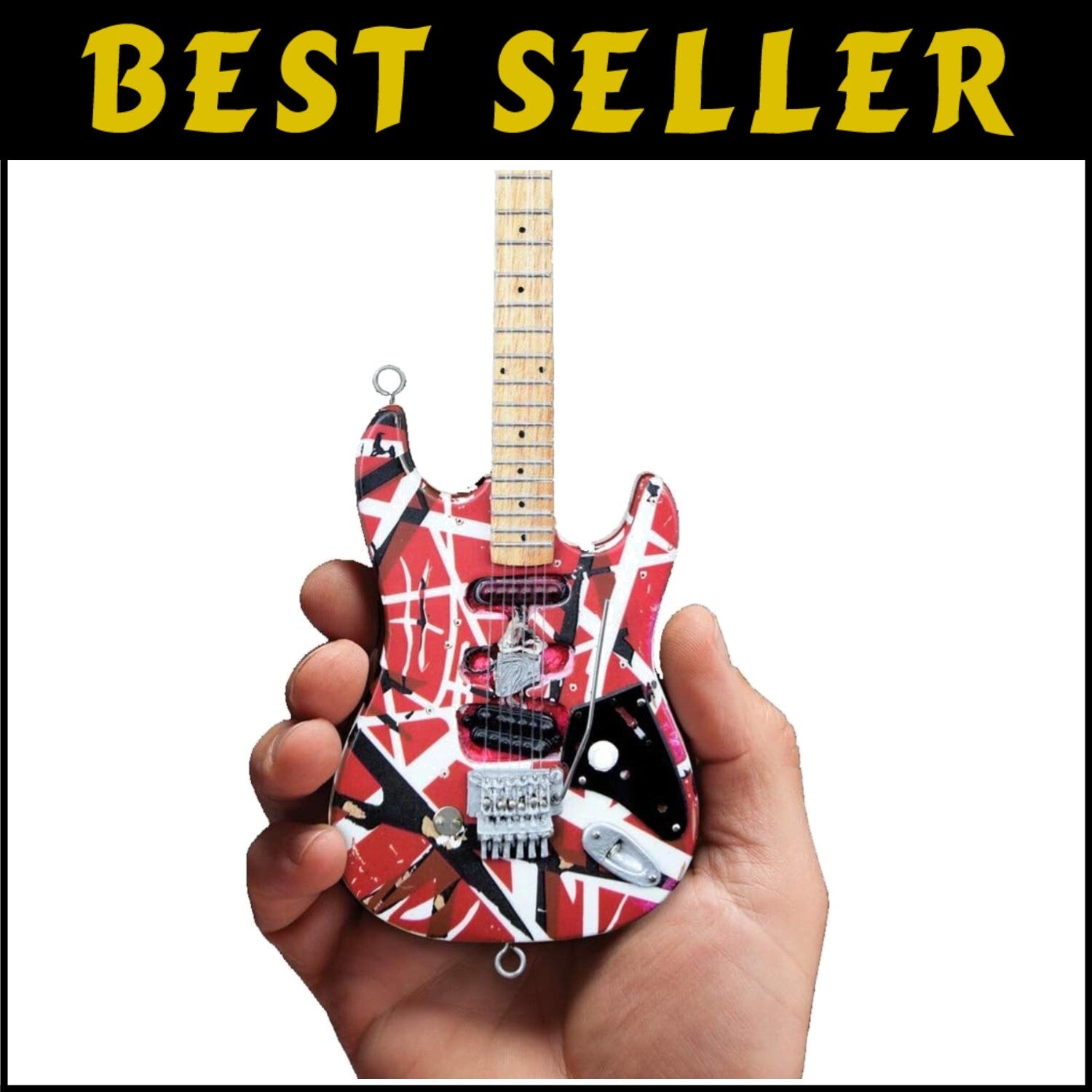 Official 1/4 Scale EVH Frankenstein Mini Guitar - Ideal Gift for Music Lovers