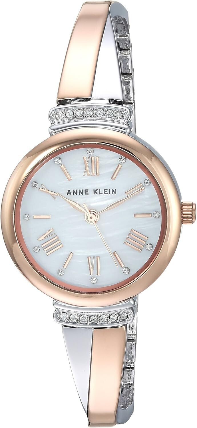 Elegant 26mm Round Bangle Watch with Crystal Accents - Fashion Essential AK/2245