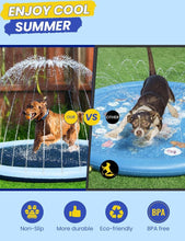 Load image into Gallery viewer, Extra Large 97-Inch Dog Splash Pad - Non-Slip Water Play for Kids &amp; Pets