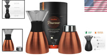 Load image into Gallery viewer, Travel-Friendly 32 oz Insulated Pour Over Coffee Maker - Eco-Friendly Design