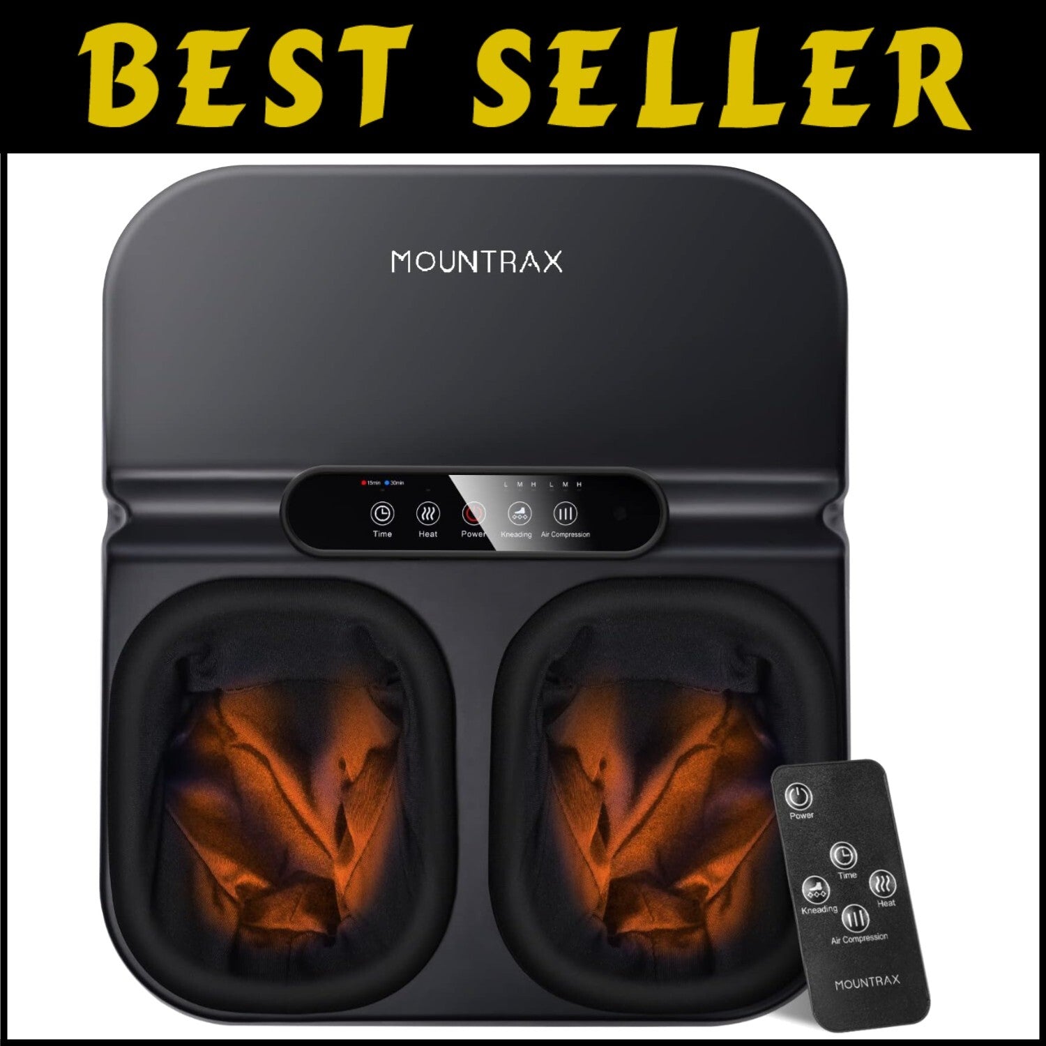 Luxurious Shiatsu Foot Massager Machine with Custom Heat & Deep Kneading Relief