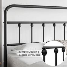 Load image into Gallery viewer, Stylish Victorian Queen Metal Bed Frame with Easy Assembly and Space Efficiency