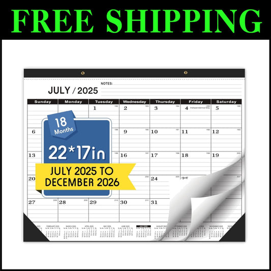 Durable Classroom Calendar 2025-2026 - 8 Months from July 2025 to December 2026