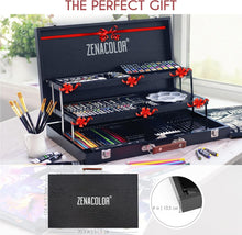 Load image into Gallery viewer, Portable 150-Piece Art Supplies Set with Professional Wooden Case for All Ages