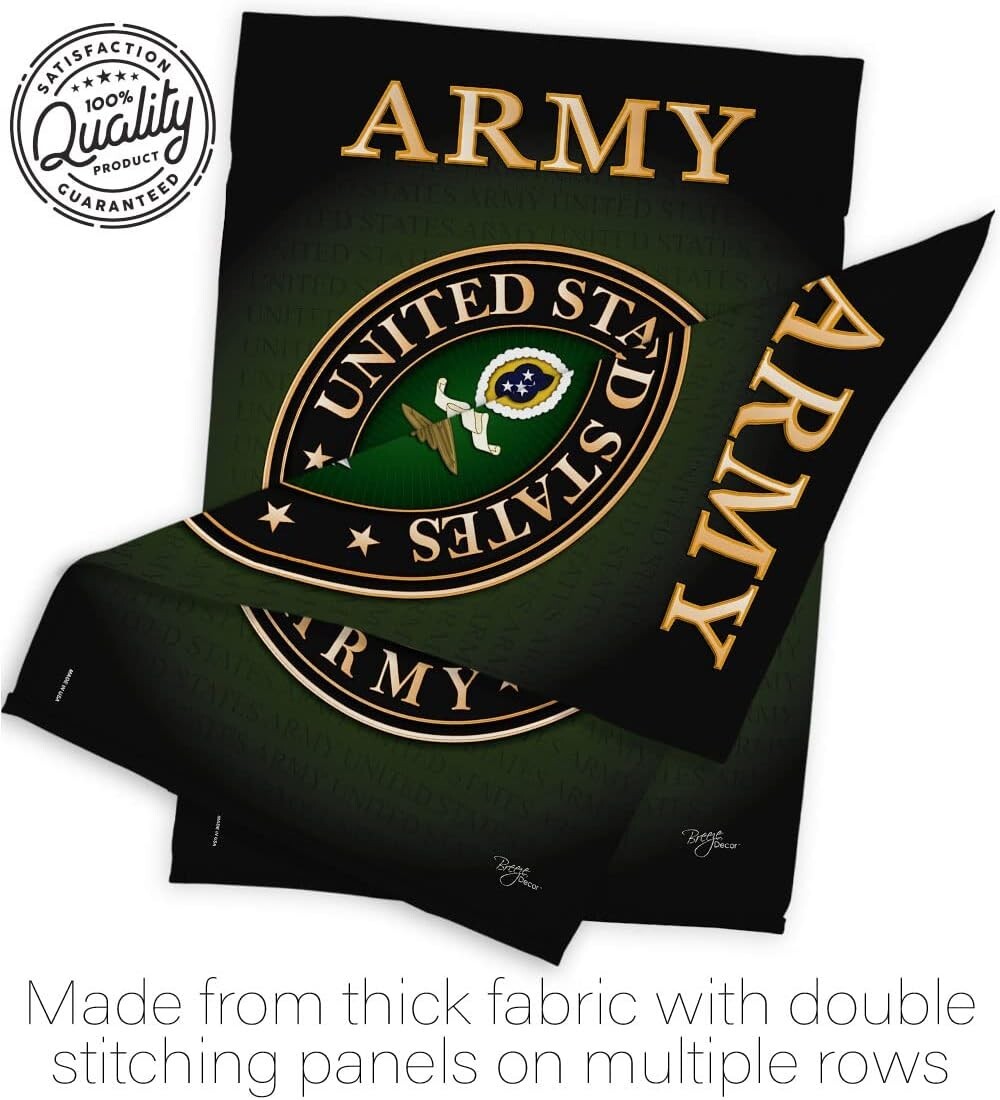 Elegant 28"x40" Double-Sided Military Flag with Adjustable Bracket - Made in USA