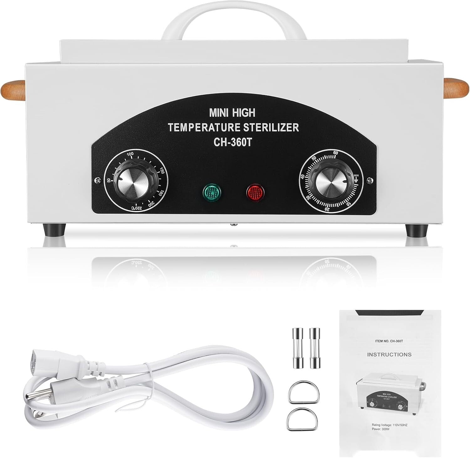 1.5L High-Temperature Sterilizer with Timer - Safe for Metal Tools and Salon Use
