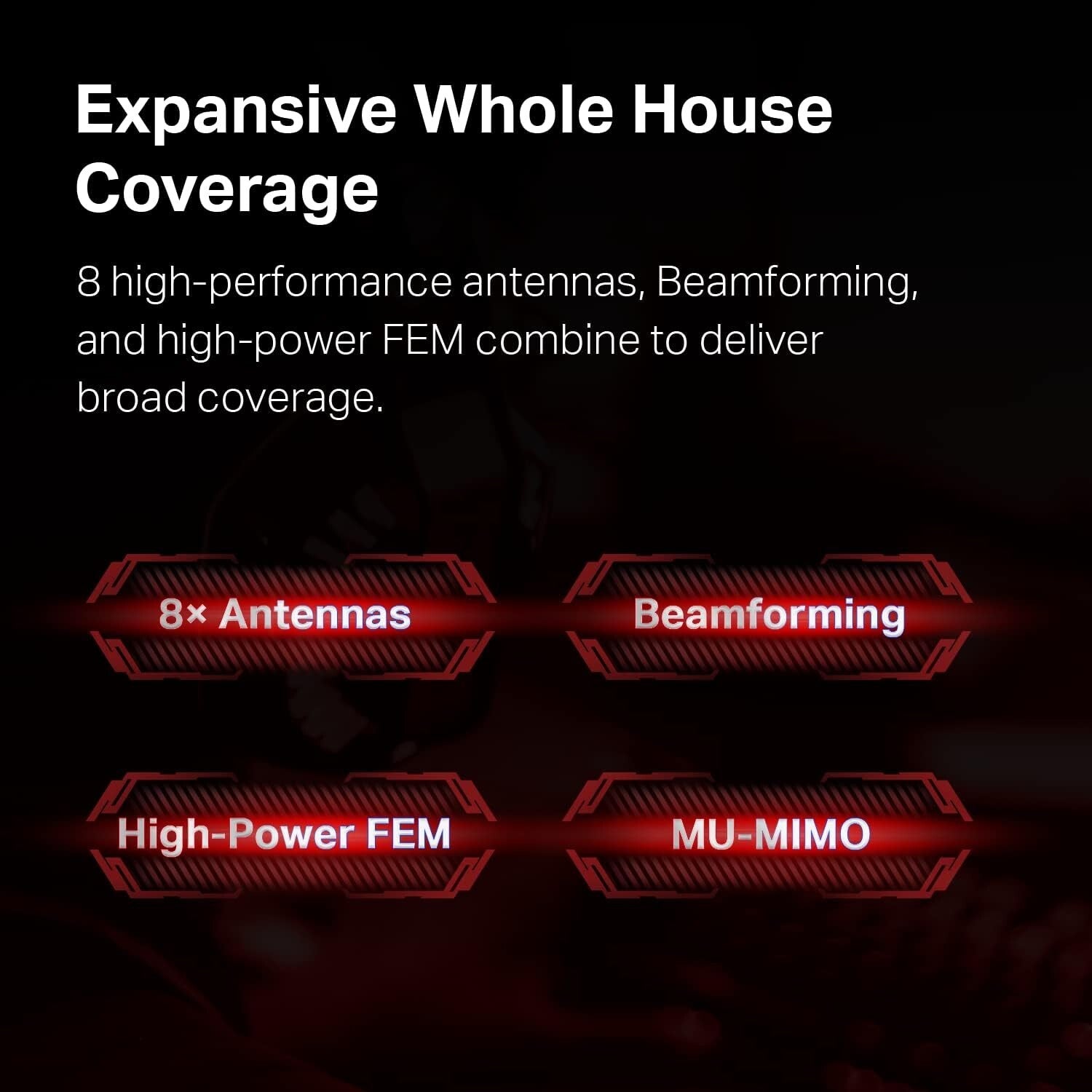 WiFi 6 Tri-Band Gaming Router AX10000 - Ultra-Fast 10 Gbps Speed for Homes