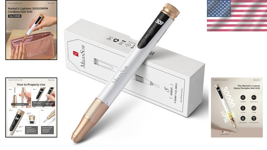 Lightweight Cordless Nail Drill - 3 Hours Battery Life, Ideal for Home Manicures