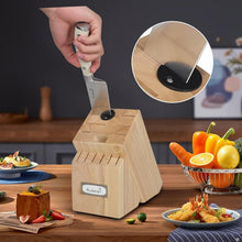 Load image into Gallery viewer, Ivory 15-Piece Premium Knife Block Set with Built-In Sharpener &amp; Ergonomic Grip