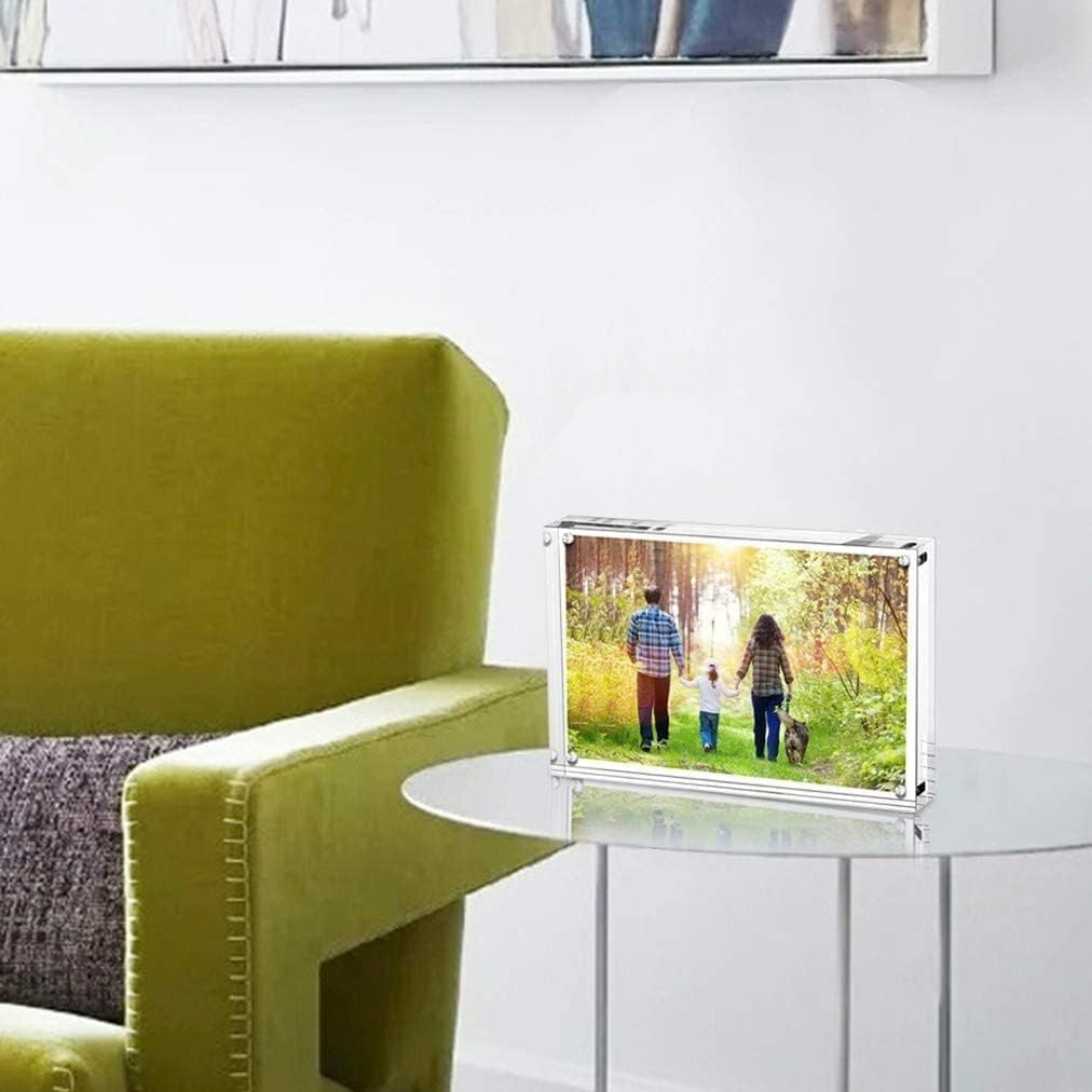 Clear Acrylic Picture Frame Set - 5x7 Double-Sided Frames for Any Occasion