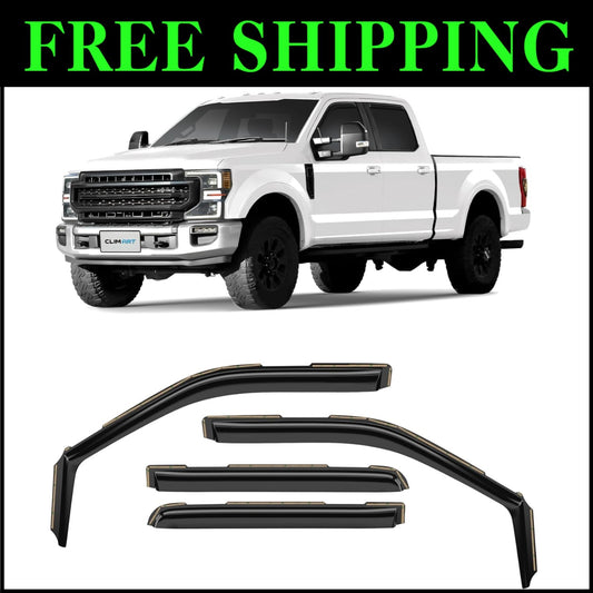 Incredibly Durable Rain Guards for Super Duty Trucks | No-Drill Install Solution
