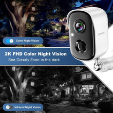 Load image into Gallery viewer, Rechargeable 2K Wireless Security Cameras - Night Vision &amp; Smart Alerts - 2 Pack