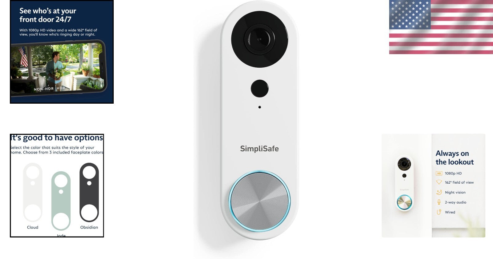 Advanced 1080p Doorbell with Instant Alerts & Activity Zones for Home Safety