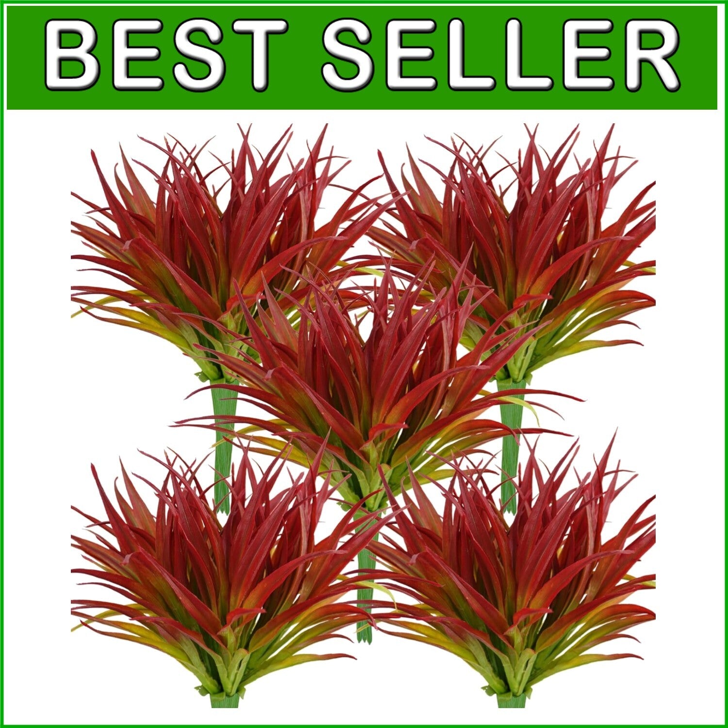 Chic 32-Piece Fake Grass Plants Set - Weather-Resistant Greenery for Any Space