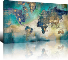 Load image into Gallery viewer, Captivating 24x48 World Map Canvas Wall Art - Perfect for Living Room &amp; Office