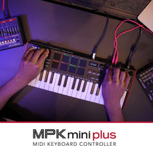 Load image into Gallery viewer, Professional USB MIDI Keyboard Controller with 8 Pads &amp; Sequencer for All Genres