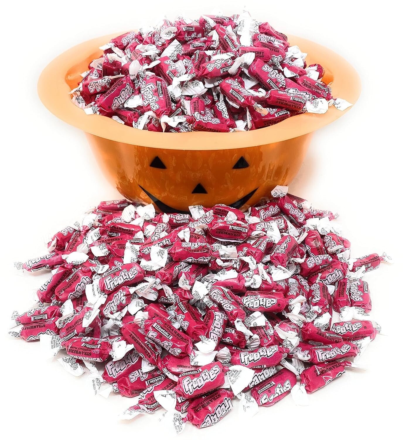 Individually Wrapped 5 Lb Frooties Strawberry Candy - Kosher & Allergy-Friendly