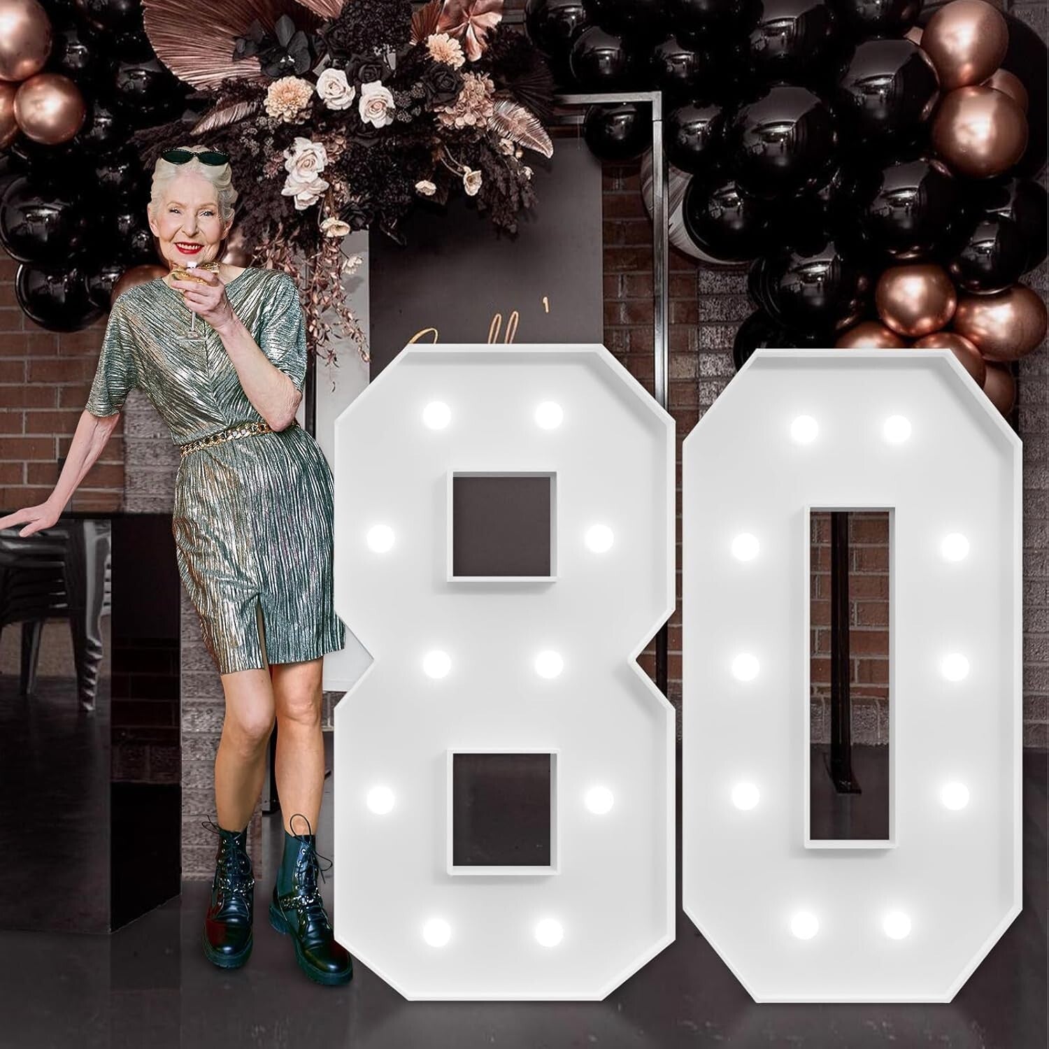 Modern 4ft Number 80 Party Decor with Easy Assembly – Perfect for All Seasons