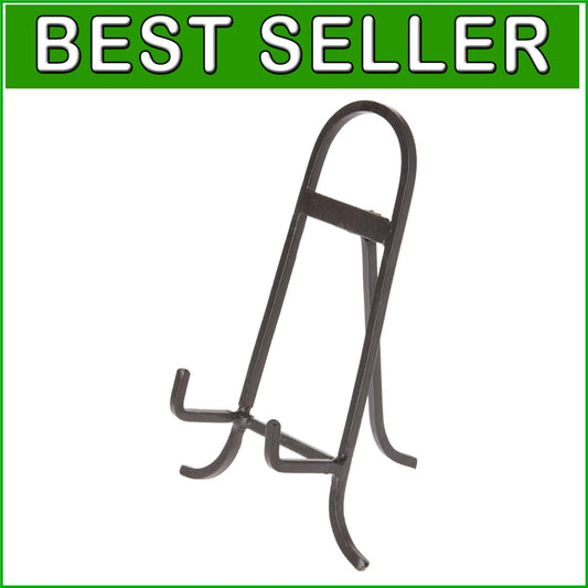 Elegant Powder-Coated Wrought Iron Easel for Plates and Art Displays - Set of 2