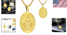 Load image into Gallery viewer, Stylish Gold-Plated Virgin Mary Pendant Necklace - Durable S925 Sterling Silver