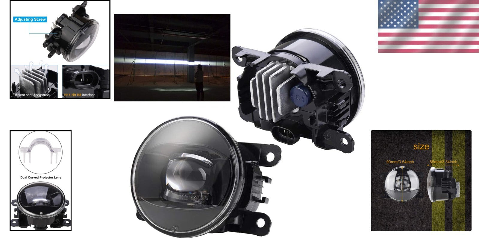 10W New LED Fog Lights Retrofit for NISSAN Frontier, Titan & SUBARU XV Crosstrek