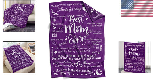 Vibrant Polyester Fleece Blanket for Moms - 70" L x 50" W, Heartfelt Gift Idea