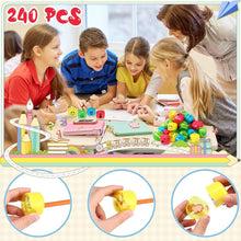 Load image into Gallery viewer, Colorful 240-Pc Pencil Sharpener Set - Dual Holes for Standard and Large Pencils