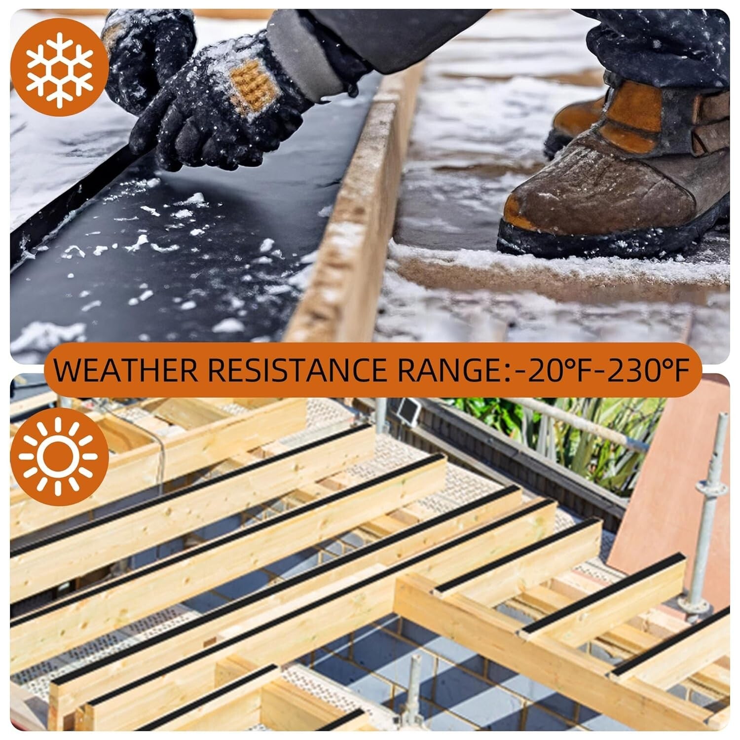 12 Pack Waterproof Deck Joist Tape 1-5/8'' x 50' - Ultimate Protection for Decks