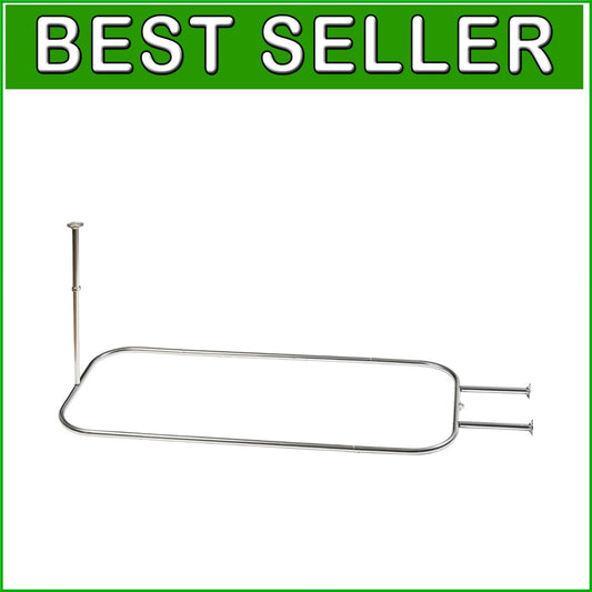 Durable Aluminum Hoop Shower Rod with Adjustable Mounting for Stylish Bathrooms