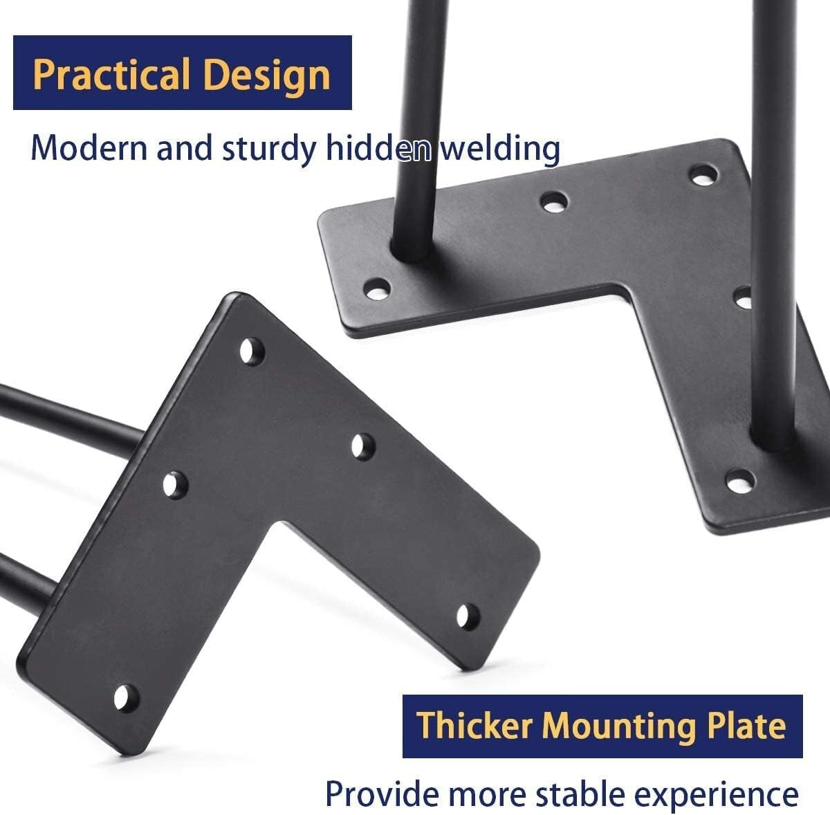 Versatile 20 Inch Hairpin Furniture Legs - Heavy Duty for Table & Bench Making