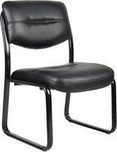 Load image into Gallery viewer, Upholstered Black Side Chair with Contoured Cushions – Ideal for Professionals