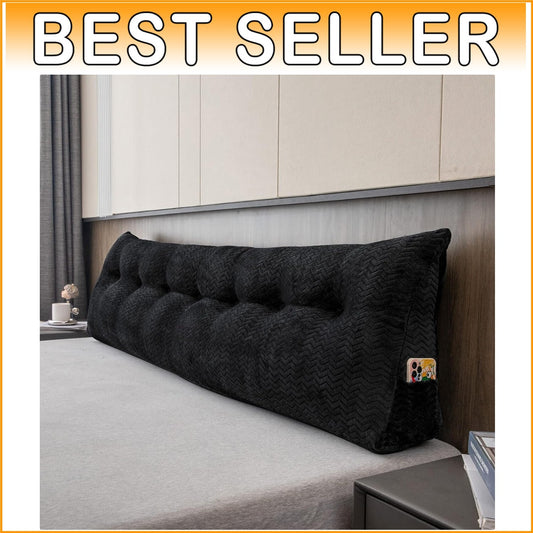 Ergonomic Large Wedge Pillow - California King Backrest for Reading & Relaxation